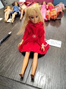 1967 Japan Skipper Japan Barbie Puppe rot Samt Hong Kong Kleid - Bild 1 von 24