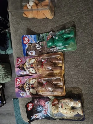 Ty Beanie Baby's Glory Erin & Twin Britannia 带标签 3/4 状况完好 — 第 1/4 张图片