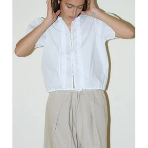 Deiji Studios White Double Frill Top Size XL - Picture 1 of 10