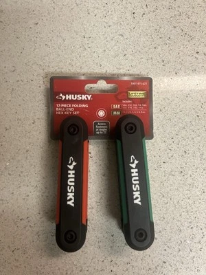 Husky SAE/Metric Mini Foldout Hex Key Combo Set (17-Piece) ~ New - Image 1 of 4