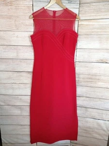 Gina Bacconi Womens Size 12 Dress Sleeveless Occasion Event Formal Side Slit Red - Picture 1 of 20