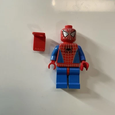 Lego Marvel Spider-Man 1 Minifigure Silver Webbing Blue Arms, Legs Studio  - Image 1 of 4