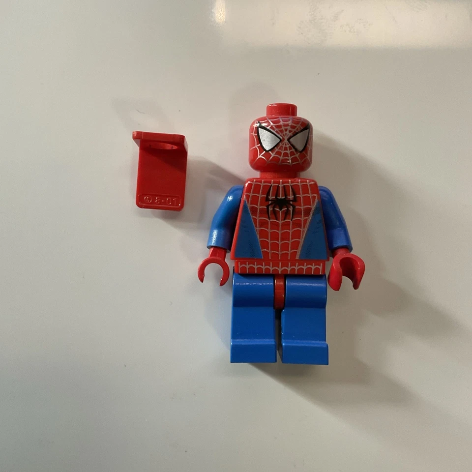 Lego Marvel Spider-Man 1 Minifigure Silver Webbing Blue Arms, Legs Studio  - Image 1 of 4