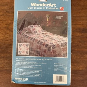 WonderArt Blocchi Trapuntati Punto Croce STARBURST 18"x18" Blocchi -Set di 6-NOS - Foto 1 di 3