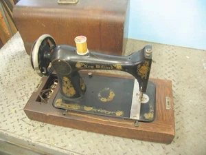 Vintage Old NEW MILLARD Sewing Machine with wood case - Picture 1 of 11