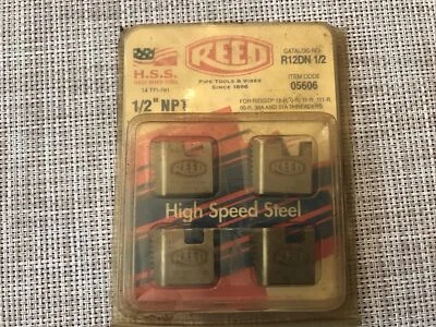 Reed Mfg - 05606 1/2 NPT R12DN Segmental Pipe Dies HSS (LA06R) - Image 1 of 2