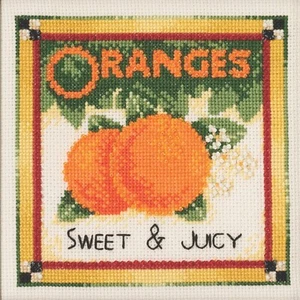 Kit de punto de cruz naranjas Mill Hill 2023 Debbie Mumm mercado fresco - Imagen 1 de 2