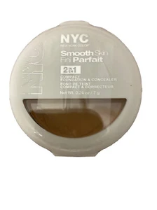 NYC Smooth Skin 2 in 1 Compact Foundation & Concealer 001 Ivory ~COMBINED SHIP~ - Picture 1 of 2