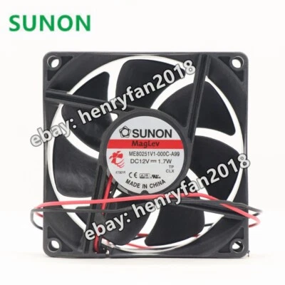 SUNON ME80251V1-000C-A99 Axial Fan DC 12V 1.7W 80*80*25mm Case cooling fan NEW - Image 1 of 4