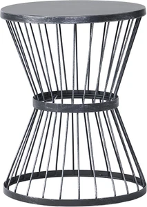 Christopher Knight Home Lassen Outdoor 16" Iron Side Table, Matte Black - Picture 1 of 9