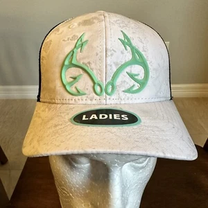 Realtree Geweih Logo 3D Silikon Netz Damenmütze verstellbar Druckknopflasche Kappe - Bild 1 von 5