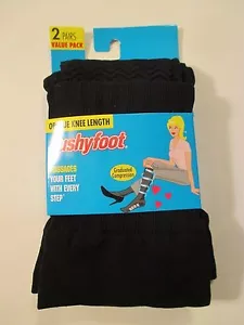 2 paia collant alti neri KUSHYFOOT~taglia 1 normale~massaggi imbottiti - Foto 1 di 10