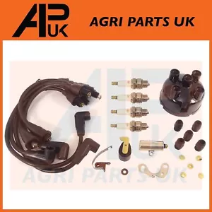 Ferguson TE20 TEA Tractor Full Ignition Tune Up Kit Cap Spark Plugs Leads Rotor - Picture 1 of 2