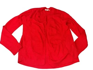 SKIES ARE BLUE Women's Size Medium Red Knit Open Cardigan Sweater READ FLAWED - Picture 1 of 24