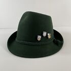 Vintage Robin Sport Octoberfest German Green Wool Hat Mens With Pins