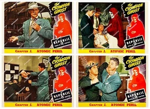 THE CRIMSON GHOST 1946 - SPECIAL LOT of 4 FOUR 11 X 14 LOBBY CARDS - ALL 4 PK B - Picture 1 of 1