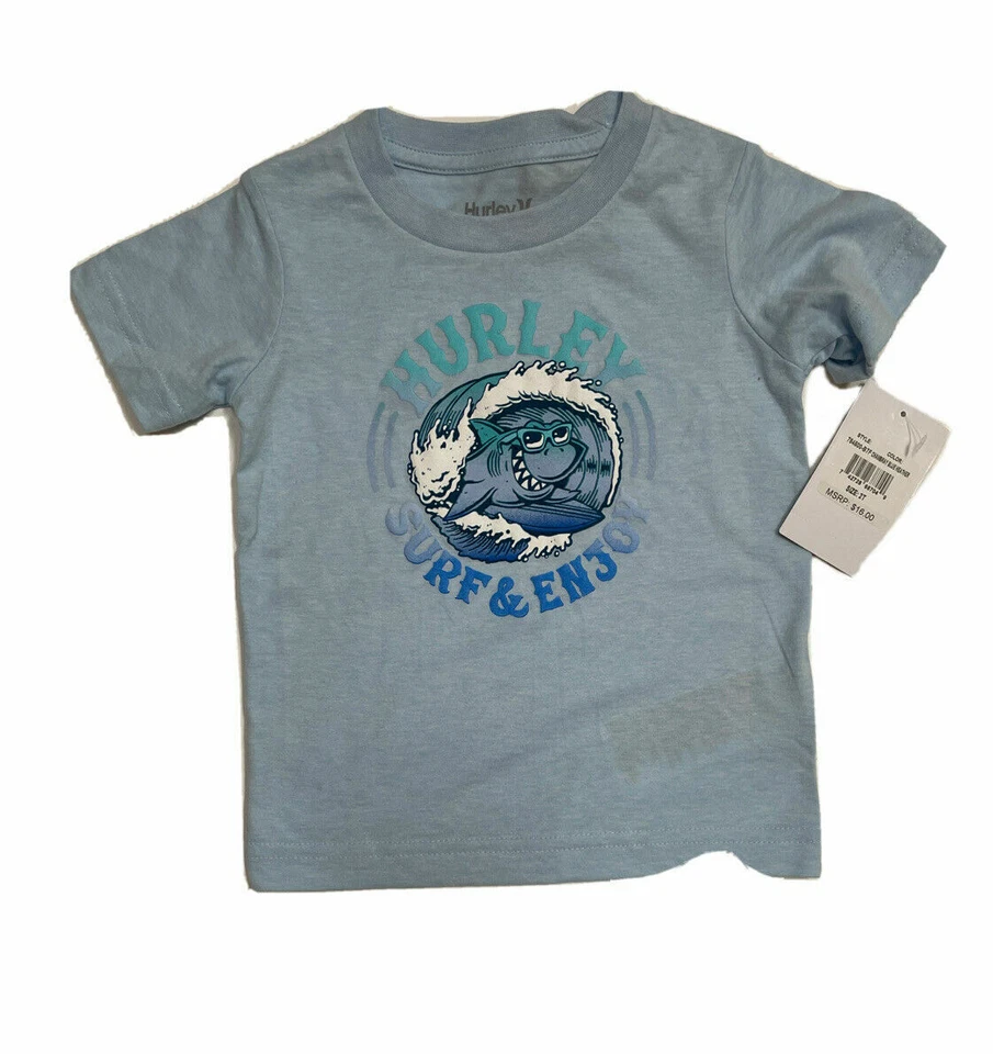 Camisetas y tanques de manga corta Hurley bebé/niño pequeño a través de niños pequeños; talla 12M-7 nuevos con etiquetas Foto 1 de 1