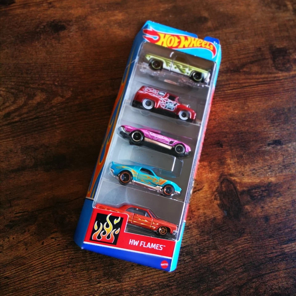 *2024* Hot Wheels HW Flames упаковка 5 штук - Ford Dodge Chevy - Изображение 1 из 1