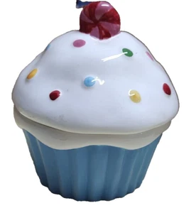 St. Nicholas Square Ceramic Sugar & Spice Cupcake Dish w/Lid Table Decor - Picture 1 of 3