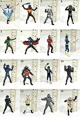 LOTE 3 FIGURA DE MONSTER GASHAPON MASKED CAME RIDER KAIJU KAIJIN Nº 1-16 Bandai Foto 1 de 4