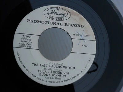Z9 MERCURY 71799 PROMO R&B ELLA JOHNSON BUDDY JOHNSON THE LAST GOOD TIME MAN - Image 1 of 4