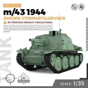 SSMODEL SS35734 1/35 Military Model Kit Sweden SAV m/43 1944 75mm - Picture 1 of 5