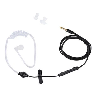 3.5mm Air Tube Headset In-Ear Security Earpiece Earphone Mic For IOS Fit - Picture 1 of 23