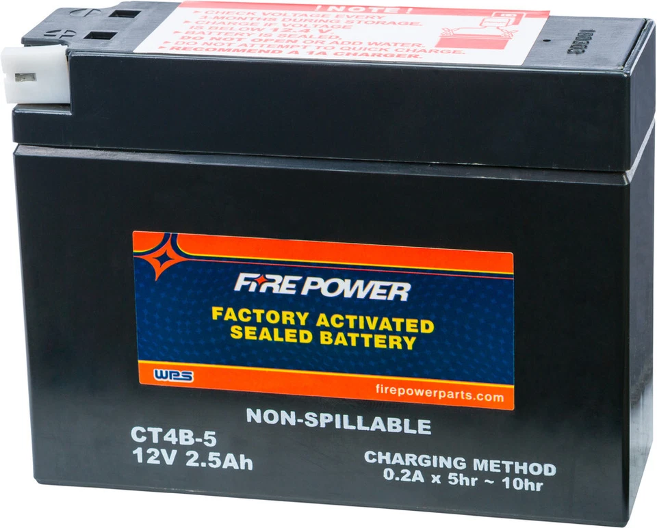 FIRE POWER YT4B-BS Sealed AGM Battery for 08-25 YAMAHA TT-R110E TTR 110E Foto 1 de 1