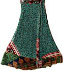 Incredible-art Women's Indian Sari Wrap Skirt Handmade Reversible Vintage Hippie