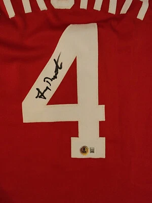 Camiseta Lenny Dykstra Autografiada Personalizada Roja Philadelphia Beckett Testigo Certificado de Autenticidad Foto 1 de 4