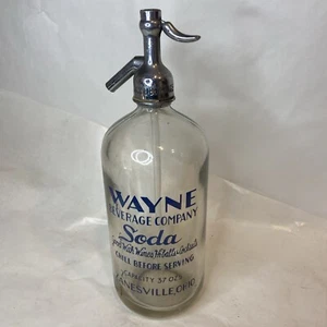 Antique Wayne Beverages Soda Seltzer Bottle Zanesville Ohio - Picture 1 of 11