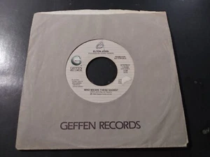 Elton John – Who Wears These Shoes VG++ Original Promo 45RPM Geffen Record 1984 - Picture 1 of 3