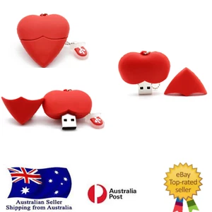 Love heart style usb flash drive pen drive 32GB 2.0 u disk thumb drive necklace - Foto 1 di 7