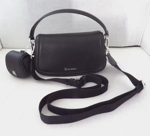 NWT Authentic LULULEMON CACTUS Black Leather Crossbody Bag & Air Pods Holder - Picture 1 of 15