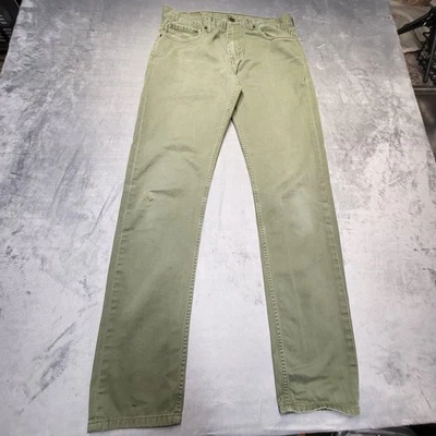 Pantalones de mezclilla informales Levis 508 para hombre 32x32 verde calce cónico cinco bolsillos Foto 1 de 4