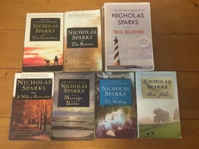 Nickolas Sparks  Lot Of 7 Paperbacks  Romance, Drama, Suspense   ns2 Foto 1 de 3