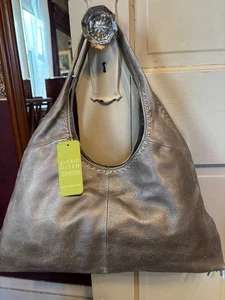 BOLSO DE CUERO SIGRID OLSEN CANTERBURY COLOR PELTRE NUEVO CON ETIQUETAS - Imagen 1 de 13