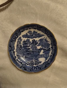 Antik Hammersley & Co England Longton Stoke-on-trent Goldrand asiatisch blau - Bild 1 von 6
