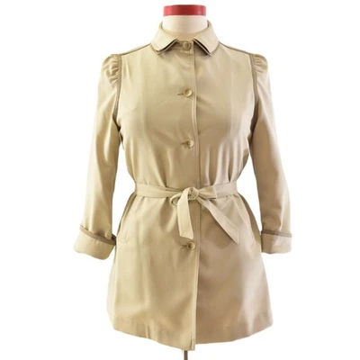 Gabardina vintage años 70 repelente al agua manga abullonada para mujer L 12 tuberías película negra Foto 1 de 4