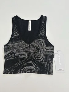 Athleta Aurora Seamless Shine Tank Sports Bra Sz Small New with Tags Black - Imagen 1 de 7