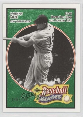 2005 Upper Deck Baseball Heroes Emerald /199 Johnny Mize #143 HOF - Image 1 of 2