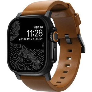 Skórzany pasek do smartwatcha 49/46/45/44 mm Nomad pasek na ramię jasnobrązowy czarny - Zdjęcie 1 z 9