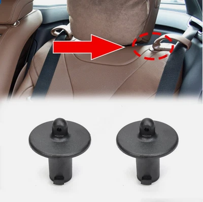 2PCS Black Car Rear Seat Belt Fastener Guide Ring Buckle For BENZ W222 W463 X222 - Image 1 of 4