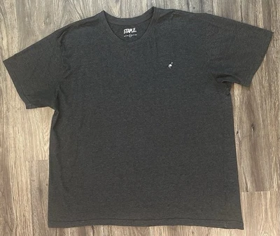 Camiseta para hombre Staple Pigeon gris/blanco con logotipo bordado - talla 3XL Foto 1 de 4