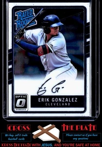 Donruss Optic Rated Rookie Auto Erik Gonzalez Indians #171 2017 - Imagen 1 de 2
