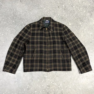 Vintage Pendleton Plaid Wool Ricky Jacket Mens SZ M/L ? Rockabilly Talon Read! - Picture 1 of 13
