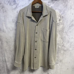 Vintage BC Ethic Lounge Shirt Men’s 2XL 26.5x29.5 Long Sleeve Corduroy Shacket - Picture 1 of 16
