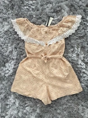 River Island Girls Playsuit Stone New Age 10 - Image 1 of 4