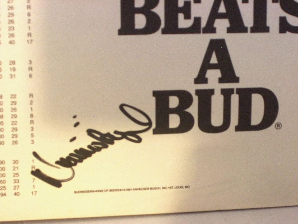 Dennis Oil Can Boyd autographed KC Royals scorecard 1991 - Image 1 of 1