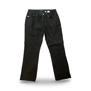 CRUEL GIRL Women Relaxed Denim Jeans Black Mid Rise Western Bootcut Size 15 Long - Picture 1 of 9